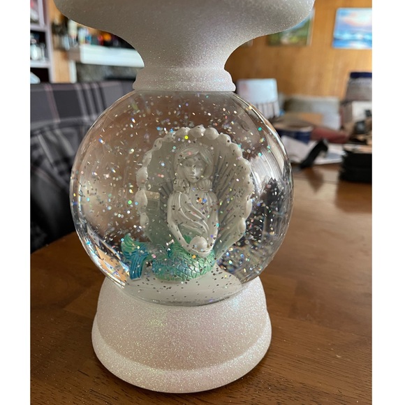 NWT Bath & Body Works WATER GLOBE MERMAID 3-Wick Candle Holder - Picture 4 of 6
